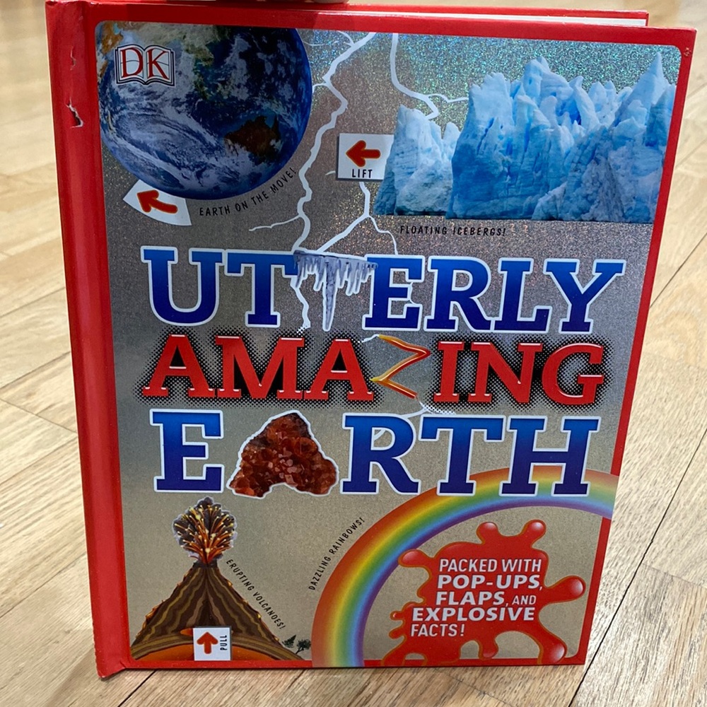 DK utterly amazing earth book w pop ups flaps and explosive facts boy or girl
